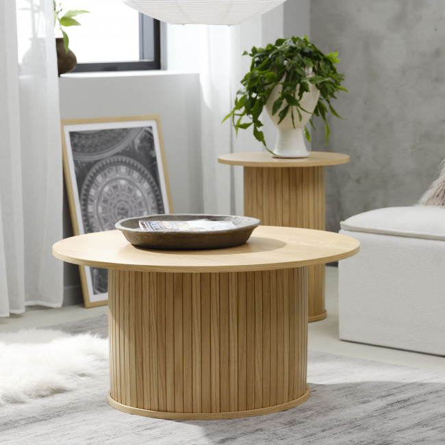 Alicia - Table basse ronde en bois ø90cm