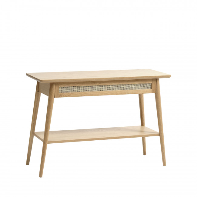 Kiyo - Console 1 tiroir en bois et rotin L110cm