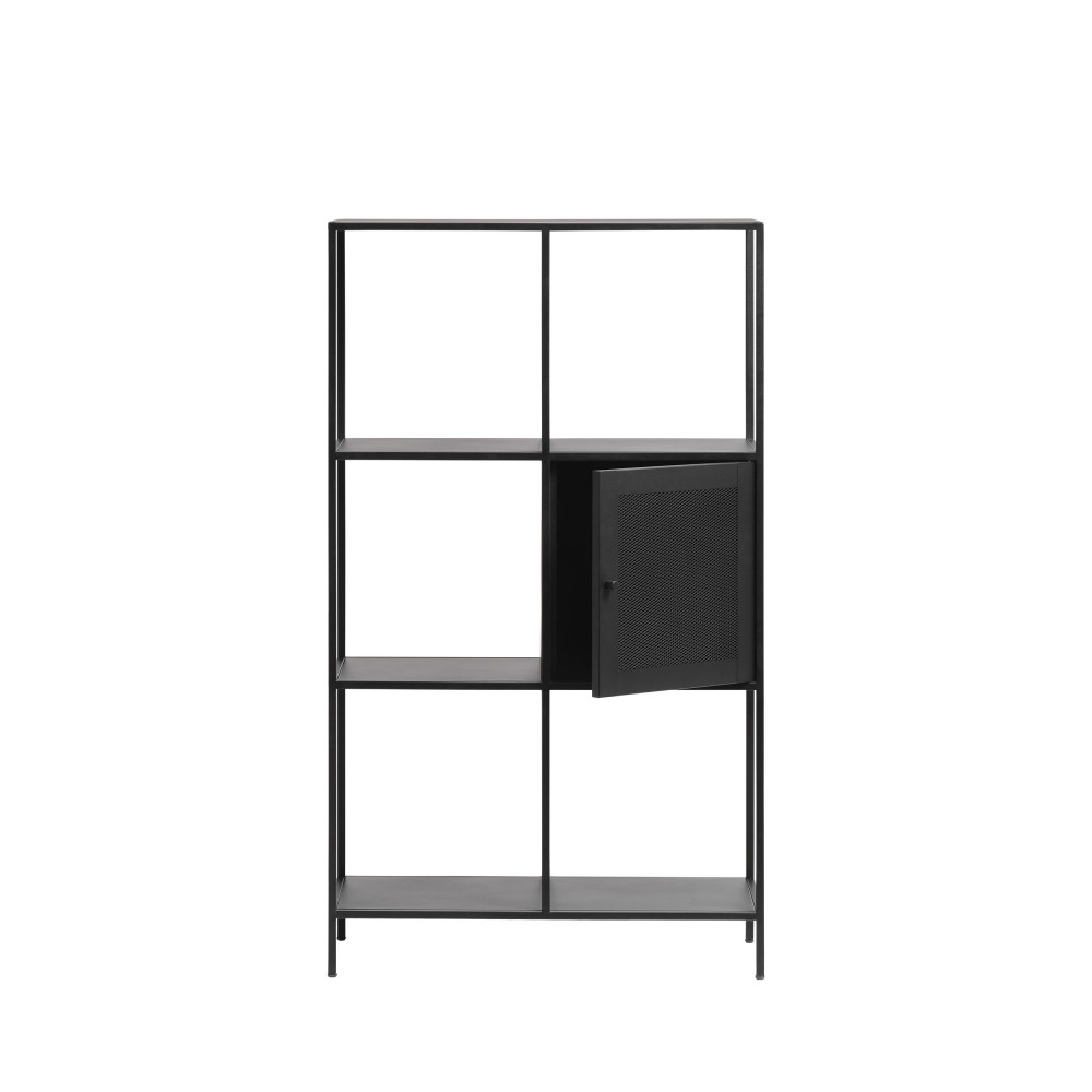 Meuble TV 1 porte en métal L120cm - ABEL