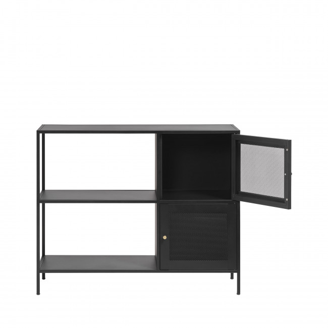 Abel - Buffet 2 portes, 2 niches en métal L100cm