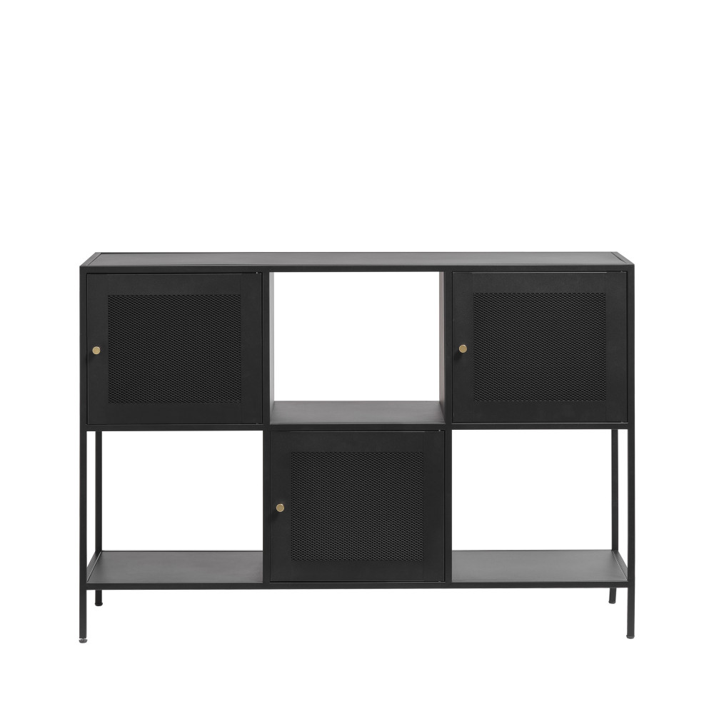 Meuble TV 1 porte en métal L120cm - ABEL