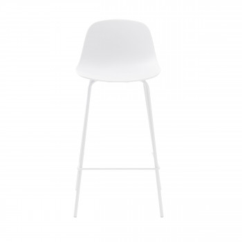 Hel - Lot de 2 chaises de bar en plastique et métal H67,5cm