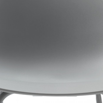 Hel - Lot de 2 chaises de bar en plastique et métal H67,5cm