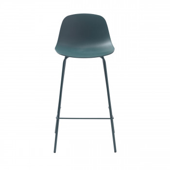 Hel - Lot de 2 chaises de bar en plastique et métal H67,5cm