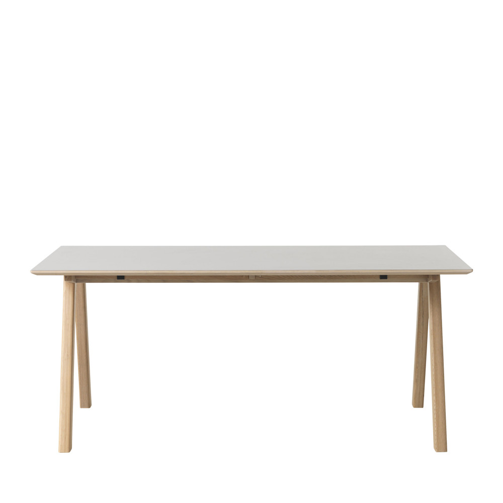Hilda - Table à manger en bois 180x90cm - Couleur - Gris clair