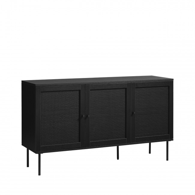 Rinto - Buffet 3 portes en bois et métal L140cm