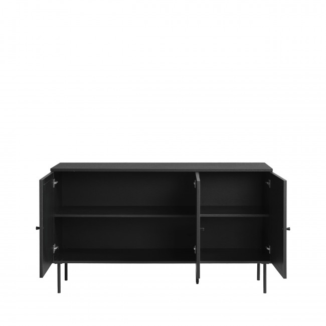 Rinto - Buffet 3 portes en bois et métal L140cm