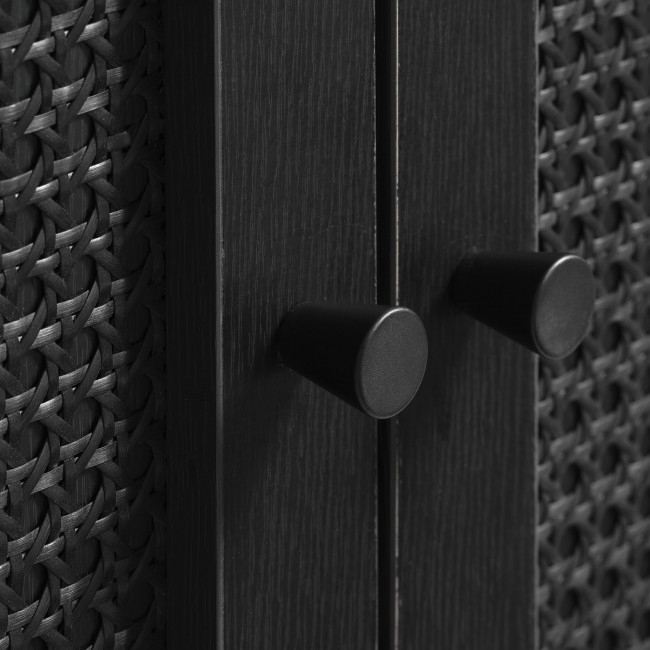 Rinto - Buffet 3 portes en bois et métal L140cm