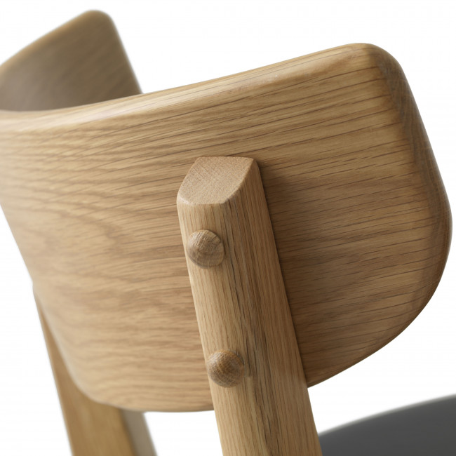 Aude - Lot de 2 chaises de bar en bois et simili H67cm