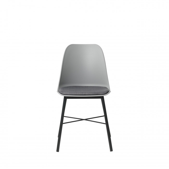 Curvi - Lot de 2 chaises en plastique et métal