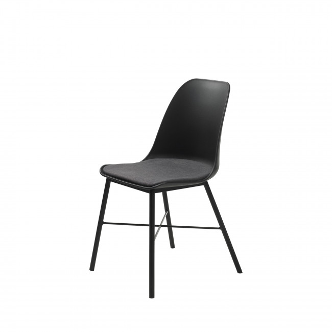 Curvi - Lot de 2 chaises en plastique et métal