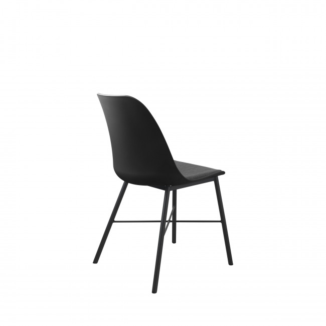 Curvi - Lot de 2 chaises en plastique et métal