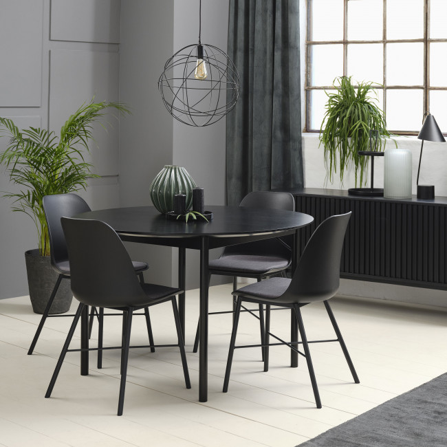 Curvi - Lot de 2 chaises en plastique et métal