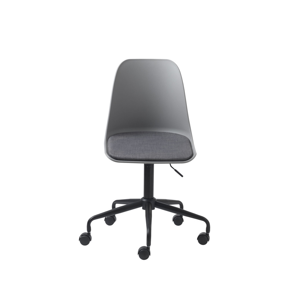 curvi - chaise de bureau en plastique et métal - couleur - gris