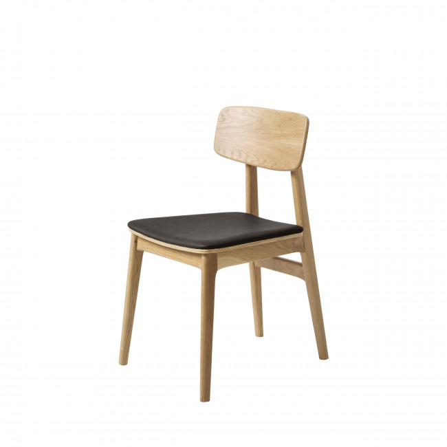 Orr - Lot de 2 chaises en bois et simili