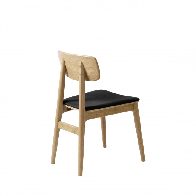 Orr - Lot de 2 chaises en bois et simili