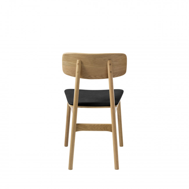 Orr - Lot de 2 chaises en bois et simili