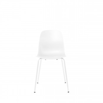 Hel - Lot de 4 chaises en plastique et métal