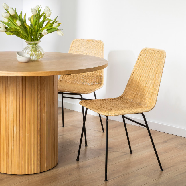 Somba - Lot de 2 chaises en rotin tressé