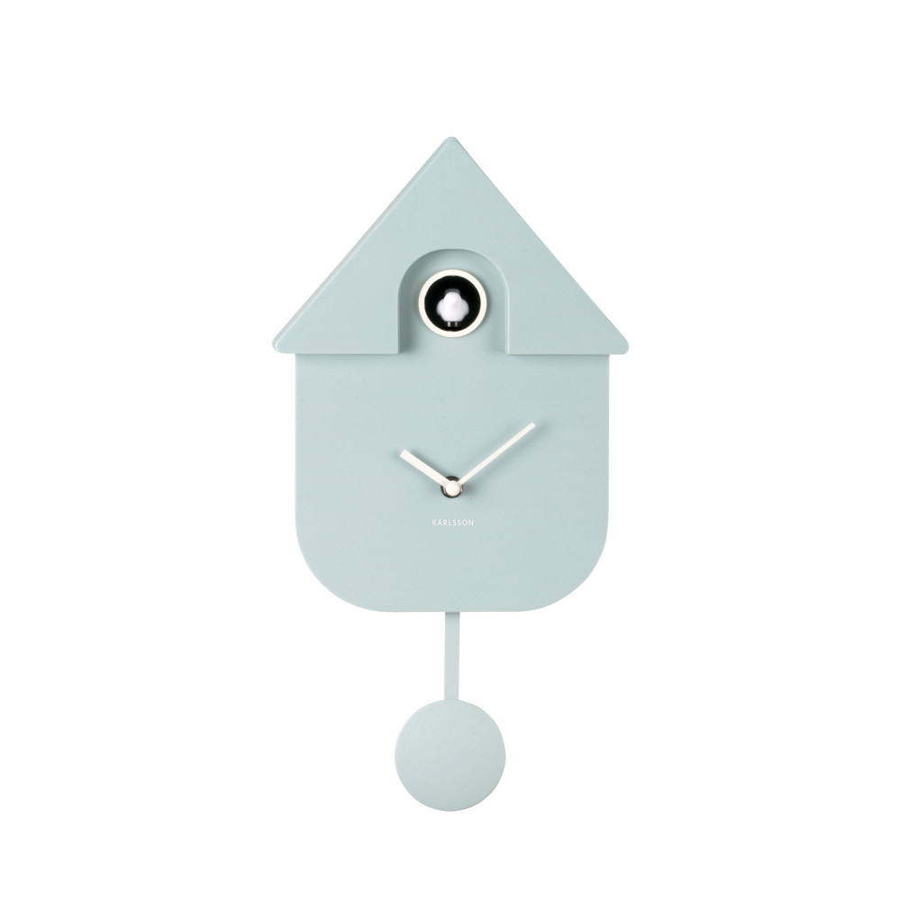 Modern Cuckoo - Horloge à pendule - Couleur - Bleu pastel