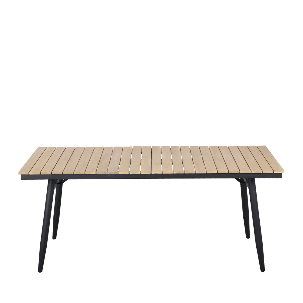 Oli - Table à manger de jardin en bois d'acacia et métal 180cm - Couleur - Bois clair
