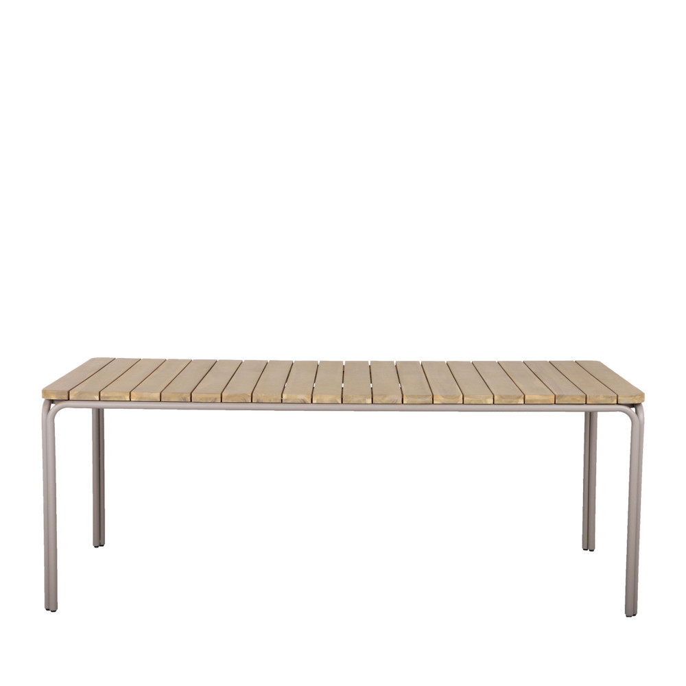 Nurr - Table à manger de jardin en bois d'acacia 200cm - Couleur - Bois clair