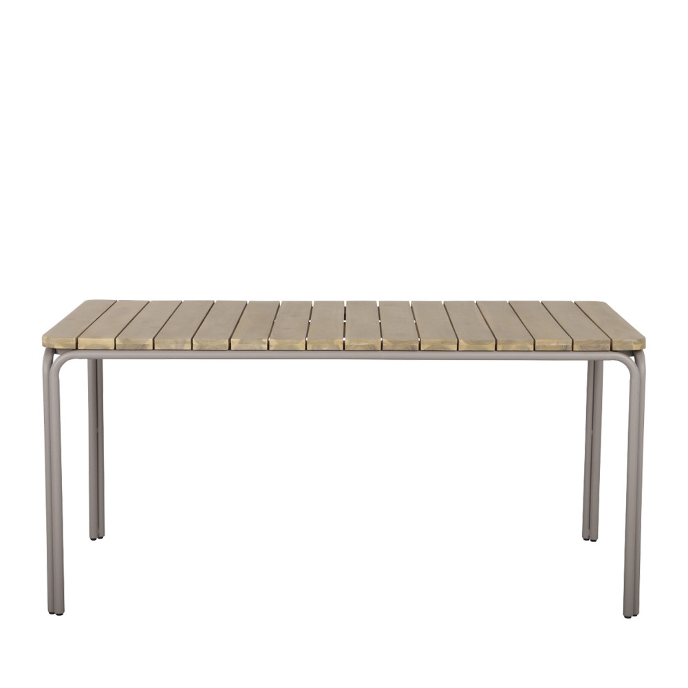 Nurr - Table à manger de jardin en bois d'acacia 160cm - Couleur - Bois clair