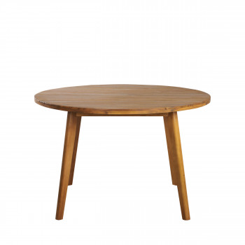 Britta - Table à manger de jardin en bois d'acacia ø120 cm