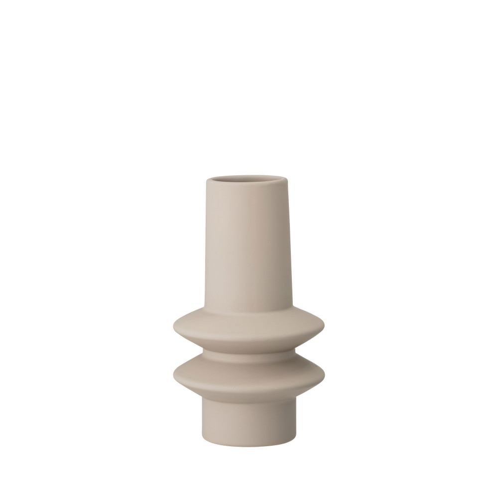Isold - Vase en grès céramique H22cm - Couleur - Beige