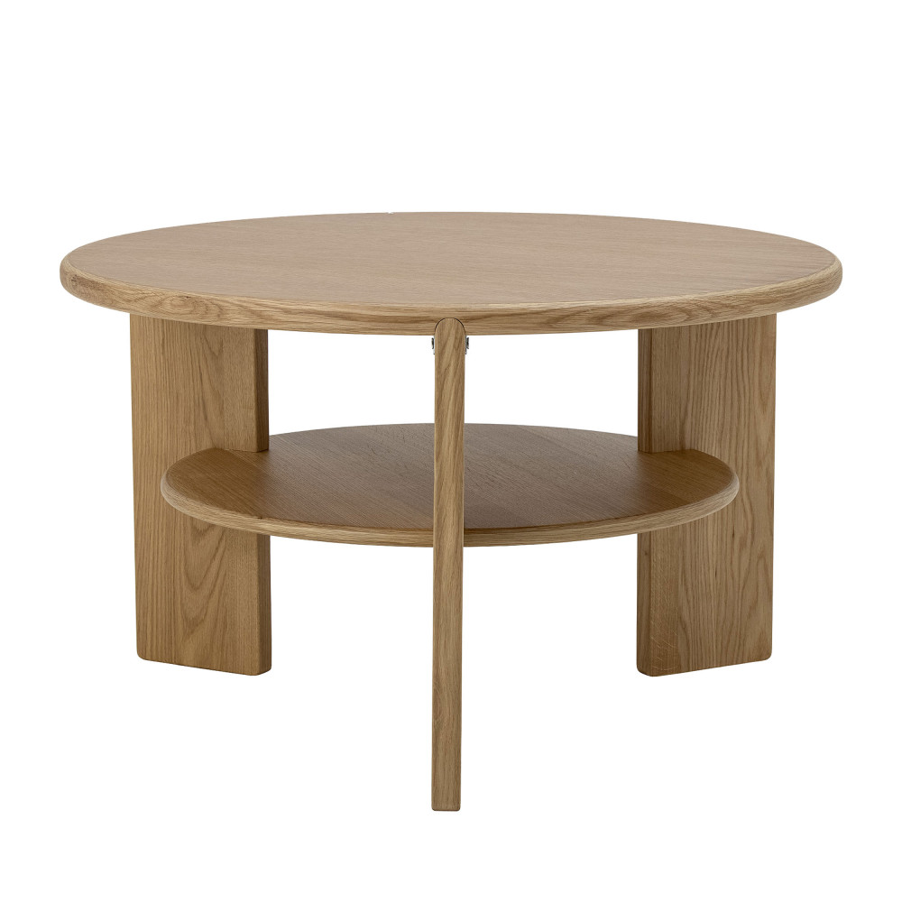 lourdes - table basse ronde en bois ø72cm - couleur - bois clair