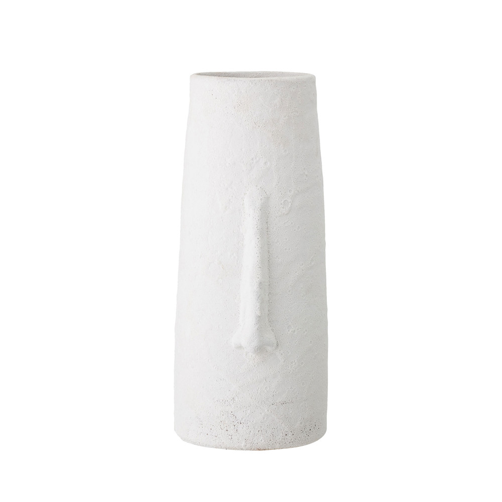 Berican - Vase en terre cuite H40cm - Couleur - Blanc