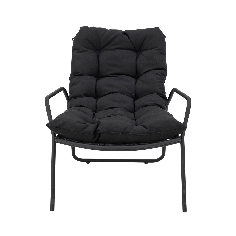 boel - chaise longue en tissu et métal - couleur - noir