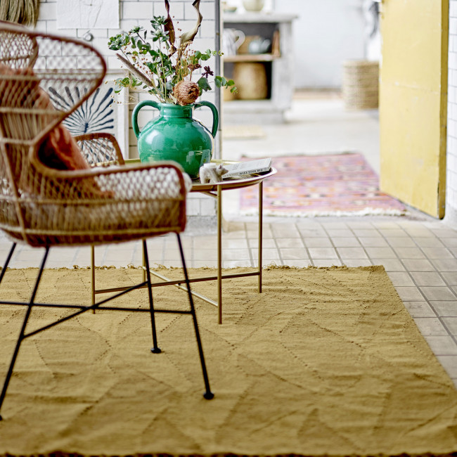 Zola - Tapis en laine couleur camel