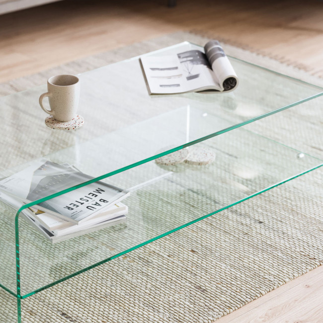 Burano - Table basse en verre 110x55 cm