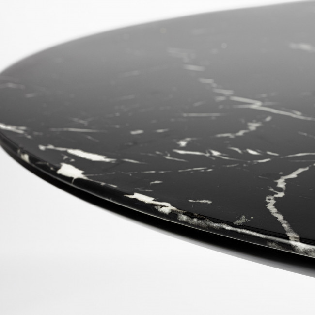 Maru - Table à manger ronde effet marbre ø110cm