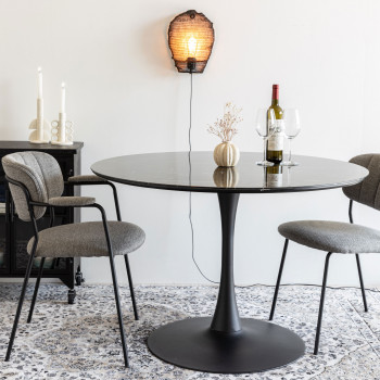 Maru - Table à manger ronde effet marbre ø110cm