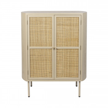 Amaya - Buffet haut 2 portes en bois et métal