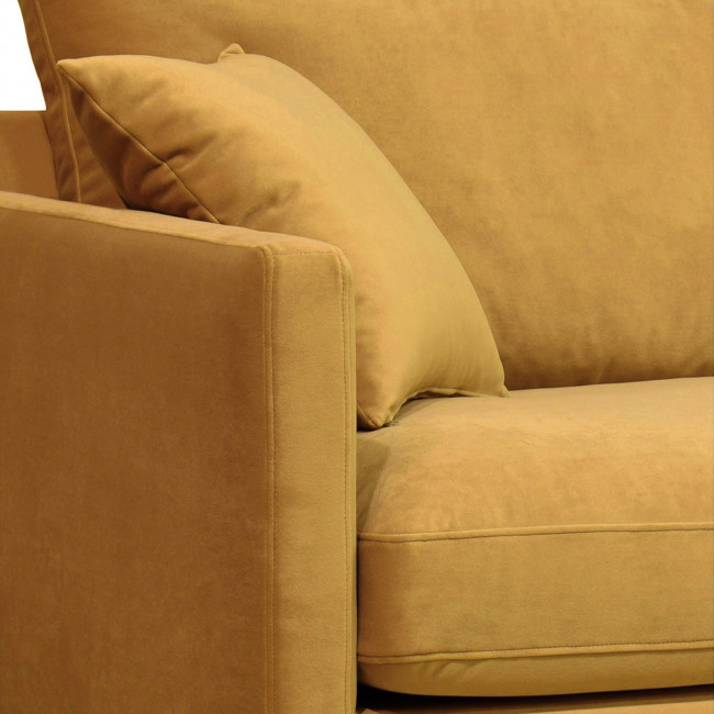 Villabon - Fauteuil en velours pieds épingles noirs