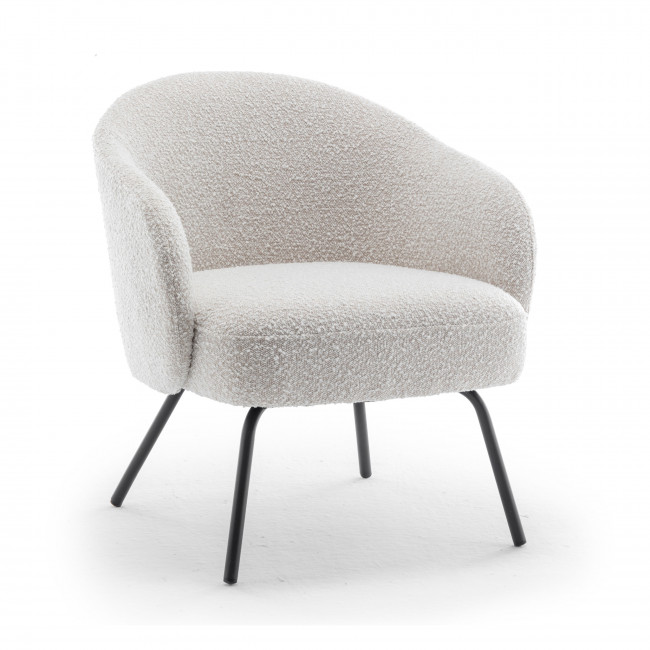 Calabra - Fauteuil lounge en tissu bouclette