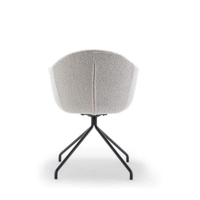 Kooij - Chaise de bureau en tissu bouclette et métal