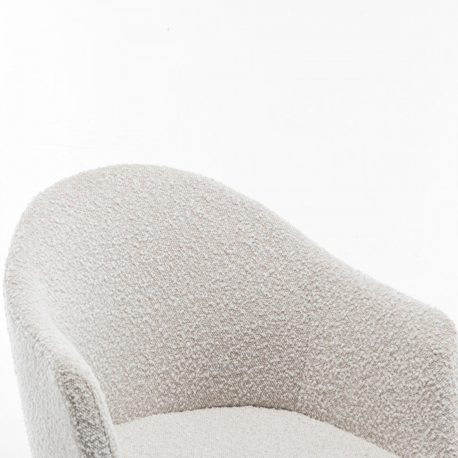 Kooij - Chaise de bureau en tissu bouclette et métal