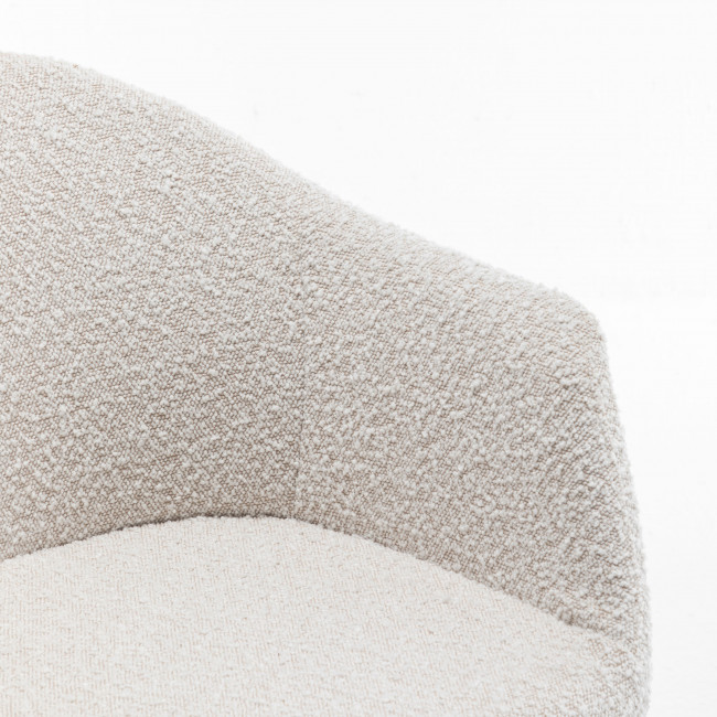 Kooij - Chaise de bureau en tissu bouclette et métal