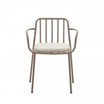 Bramant - Lot de 4 chaises de jardin en acier