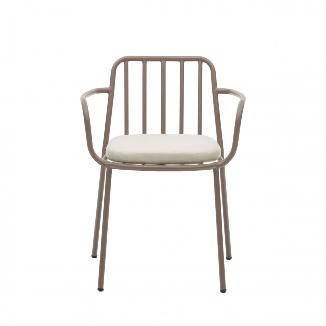 Bramant - Lot de 4 chaises de jardin en acier