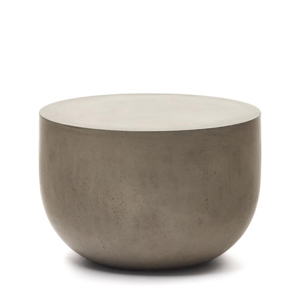 garbet - table d'appoint en ciment ø60cm - couleur - gris