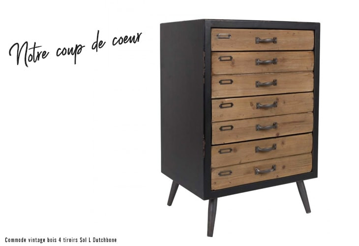 commode vintage, industrielle et boheme