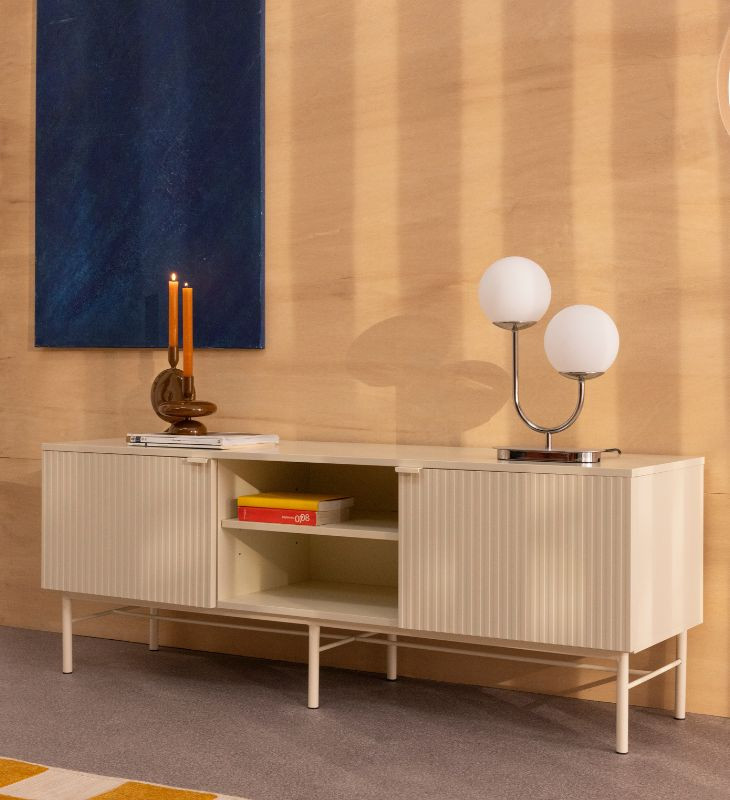 On craque pour le meuble TV Molly en coloris crème !