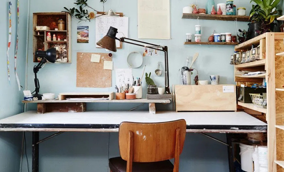 Lampe à poser 'Jemile' en bois pour salon & salle à manger